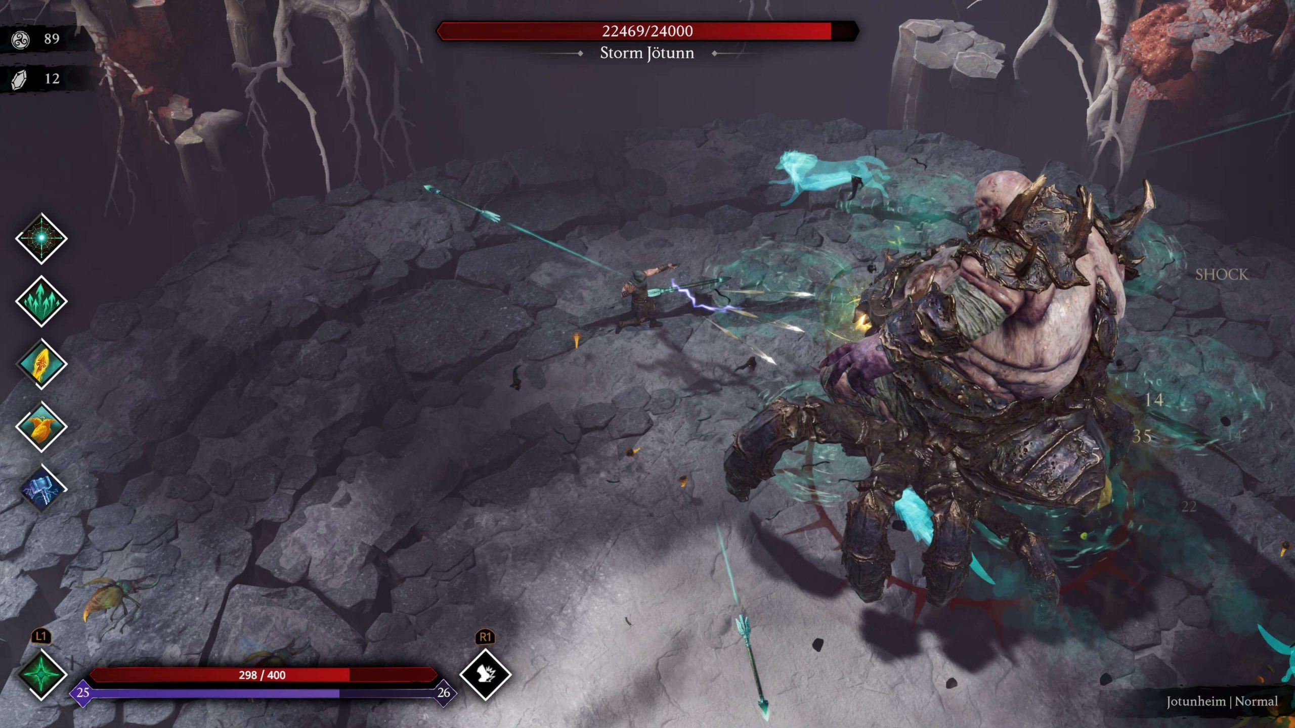 در سال 2022 عنوان Vampire Survivors سبکی را به محبوبیت رساند که بدون زرق و برق، تماما بر پایه گیم‌پلی تجربه‌ای اعتیادآور ارائه می‌کرد. از 3 سال قبل، عناوین بسیاری سعی کرده‌اند بر پایه گیم‌پلی این بازی، تجربه‌های بهتری ارائه دهند اما هیچکدام نتوانسته‌اند موفقیتش را تکرار کنند. Jotunnslayer: Hordes of Hel عنوانی الهام گرفته از همین ساختار بقا در محیط‌هایی پر از دشمن و ضربات اتوماتیک محسوب می‌شود که سعی کرده است با اضافه کردن زرق و برق‌های ظاهری در چارچوب اساطیر نورس، گامی رو به جلو برای این سبک باشد. برای اینکه نتیجه این تلاش را موشکافی کنیم، با نقد و بررسی Jotunnslayer: Hordes of Hel با کریتیک‌لنز همراه شوید.