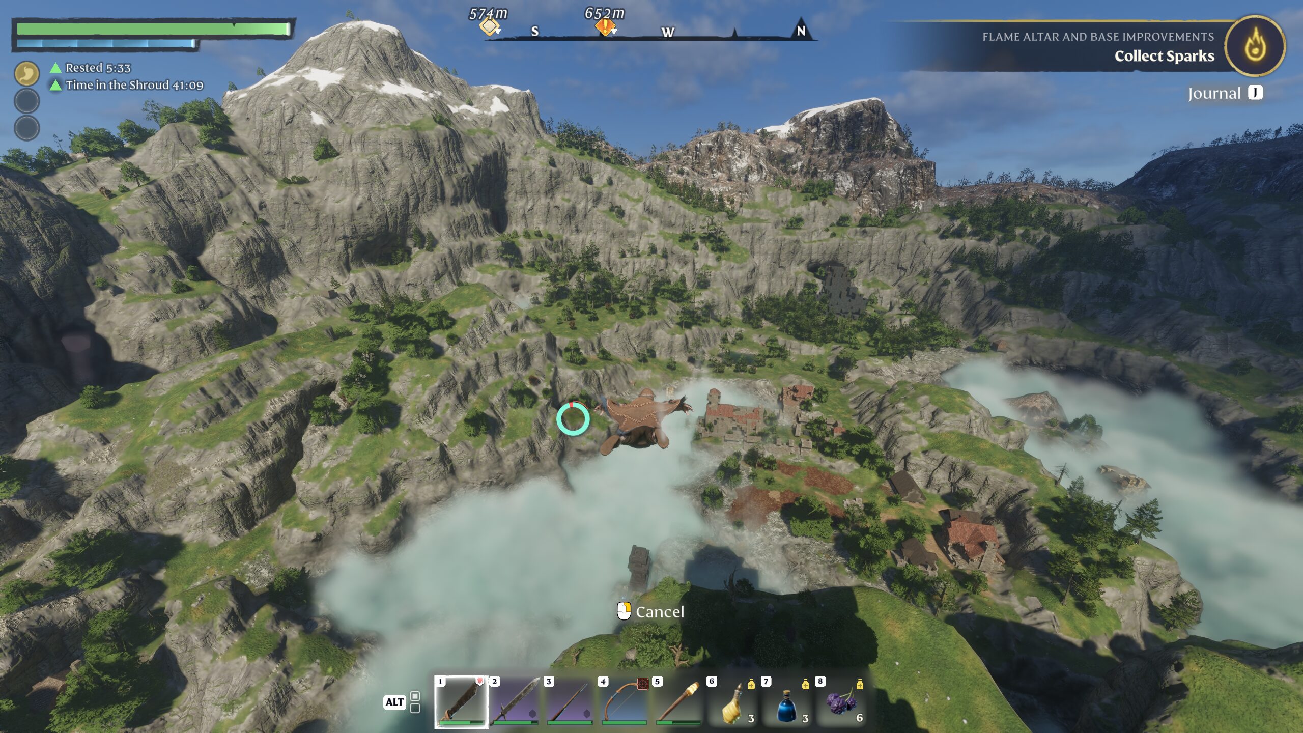 گلایدر در بازی Enshrouded