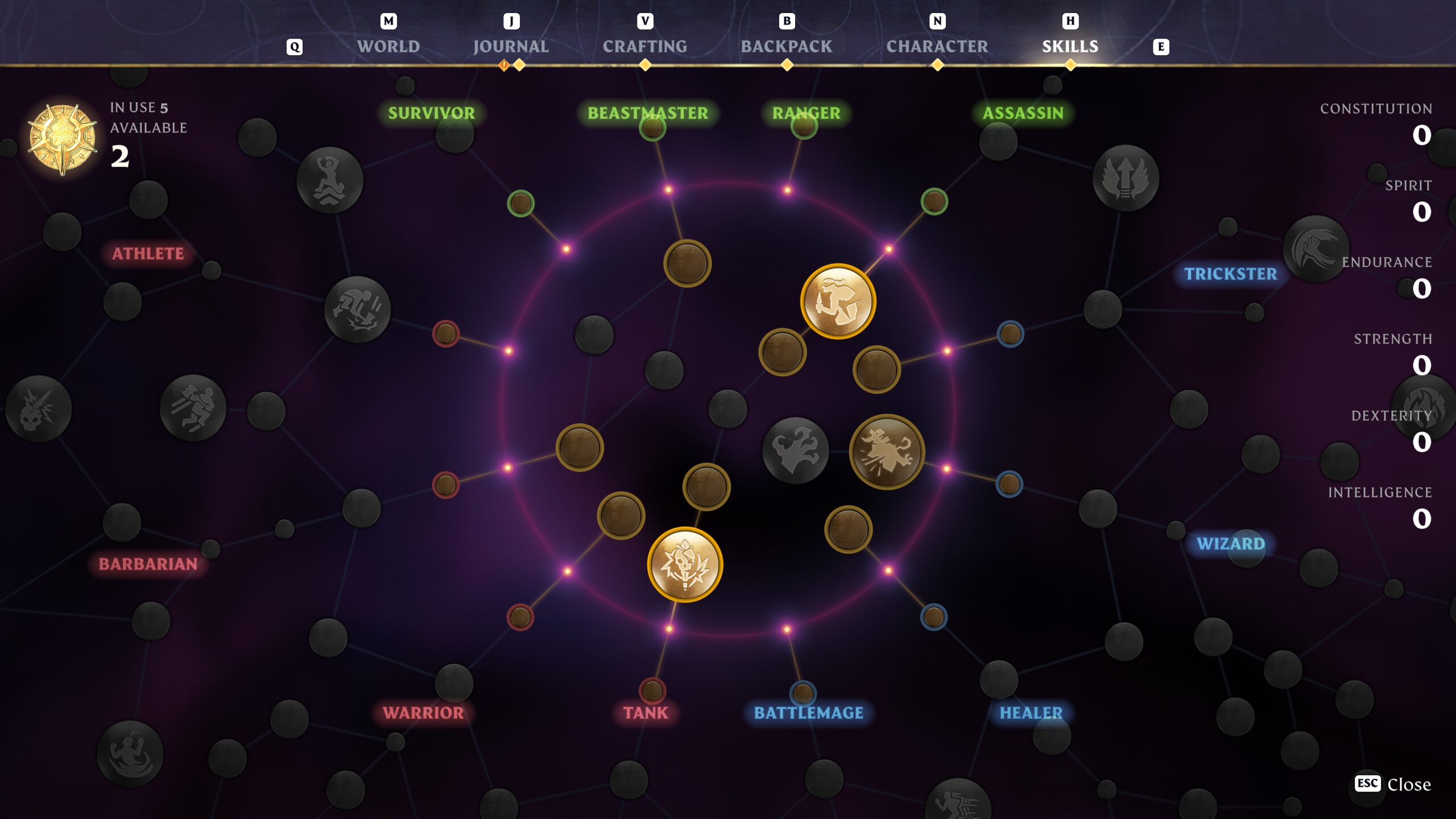 درخت مهارت بازی Enshrouded