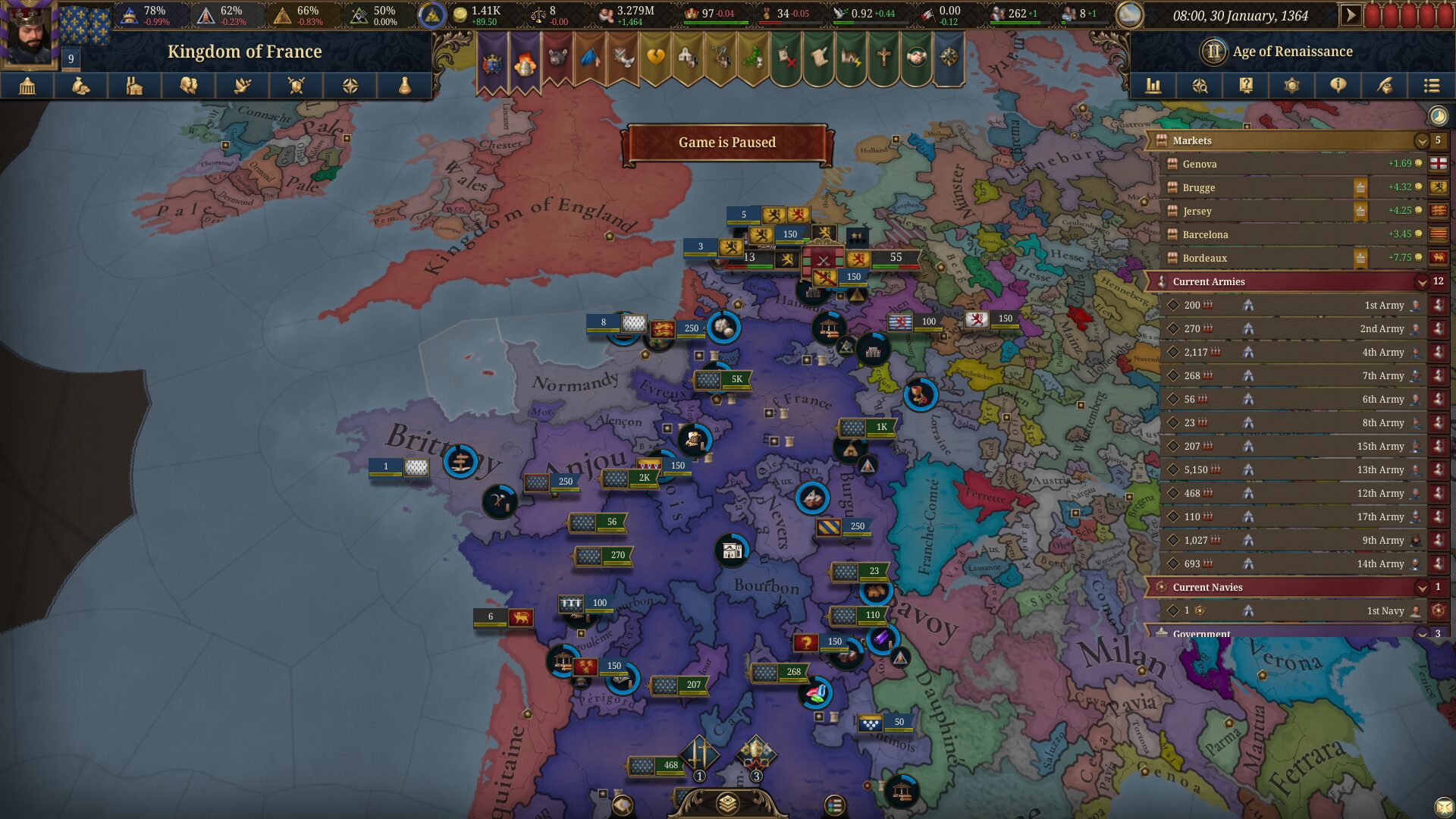 ُیستم اکونومی بازی Europa Universalis V