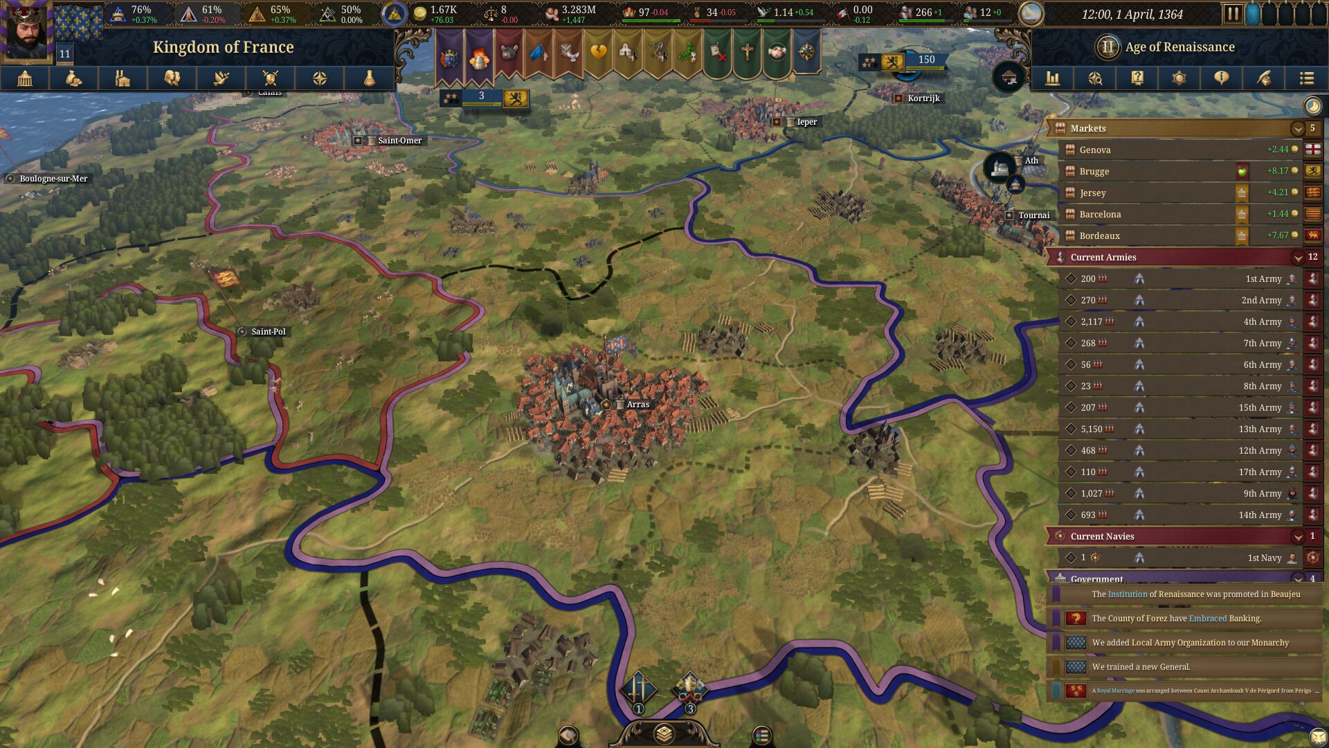 شهر‌های بازی Europa Universalis V