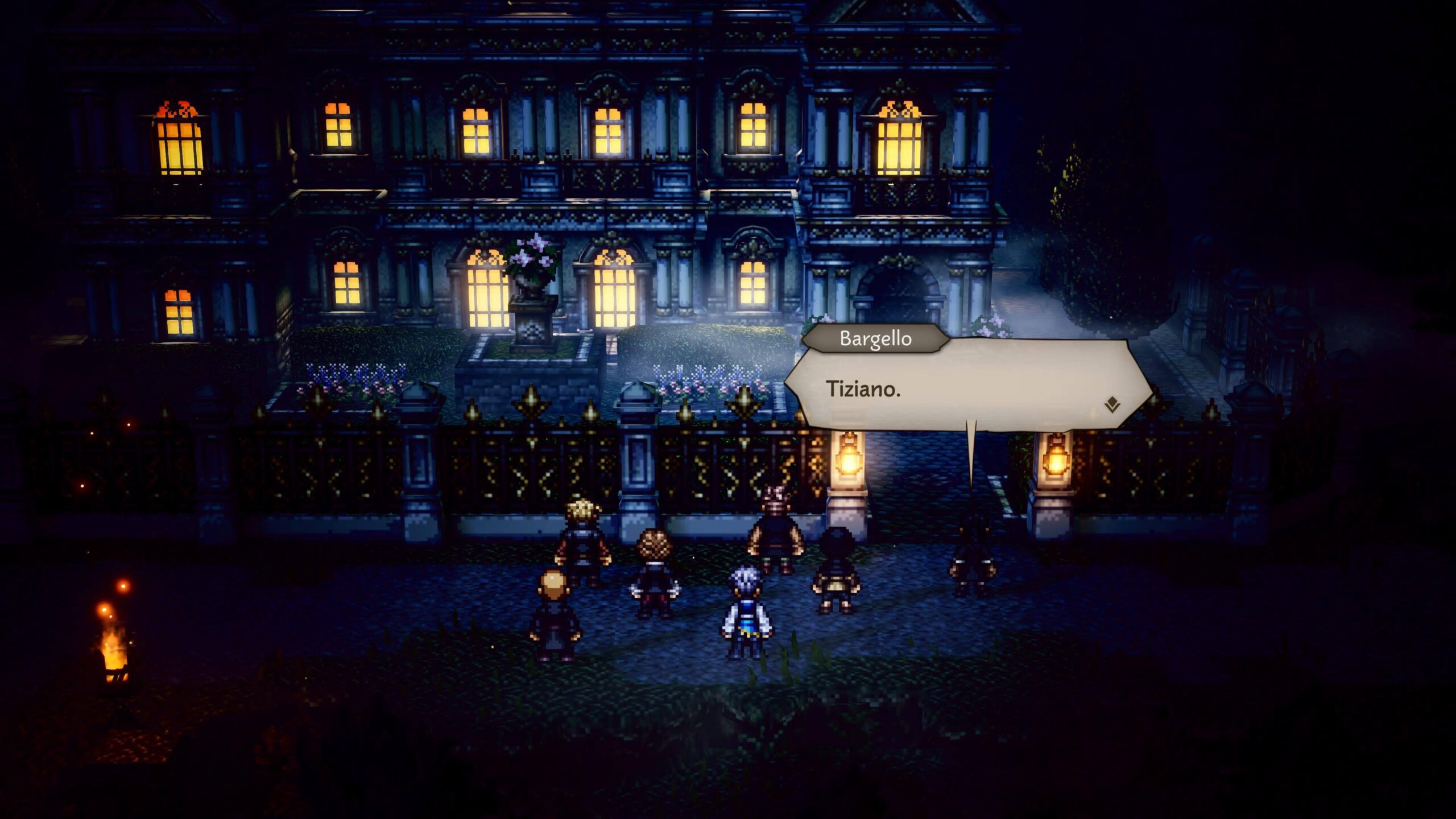 گفتگو و محیط شب بازی Octopath Traveler 0