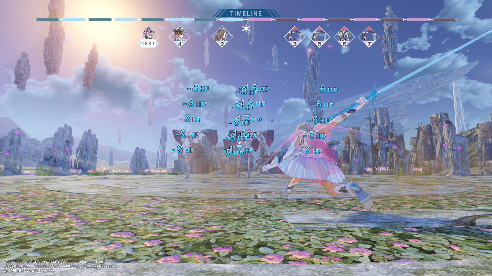 نقد و بررسی بازی Blue Reflection Quartet 3 سیستم مبارزات BLUE REFLECTION Quartet