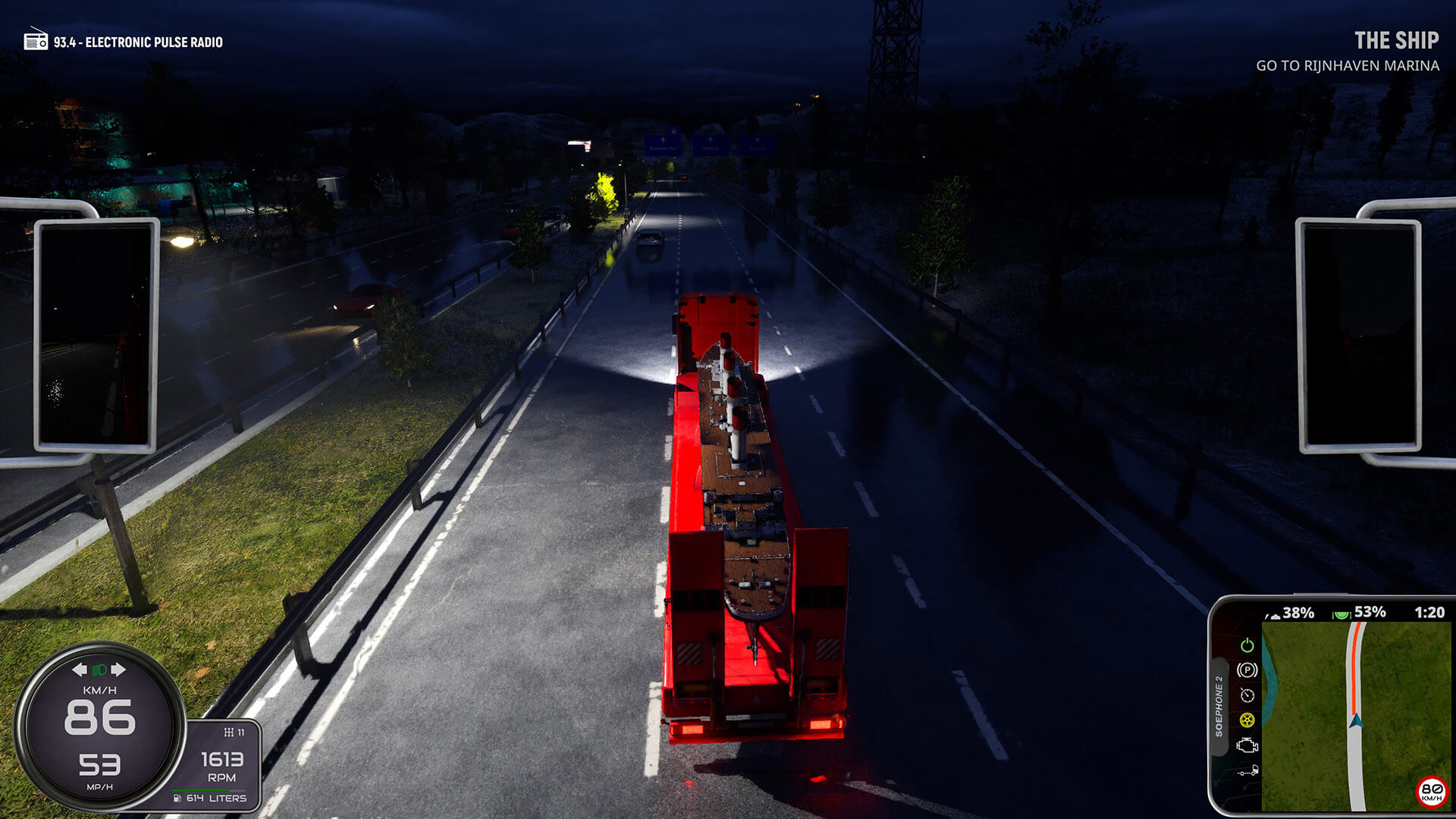 نقد و بررسی بازی Truck Driver: The Dutch Connection 7 رانندگی در شب Truck Driver: The Dutch Connection