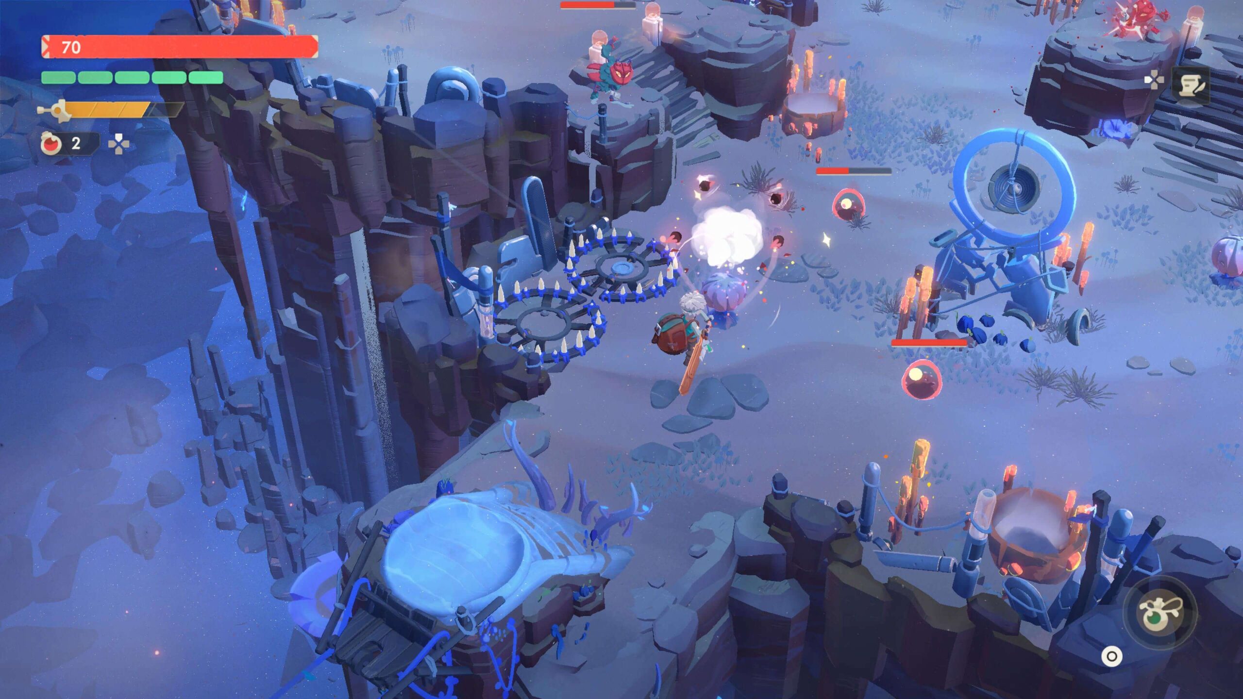نقد و بررسی بازی Moonlighter 2: The Endless Vault 7 سیستم مبارزات